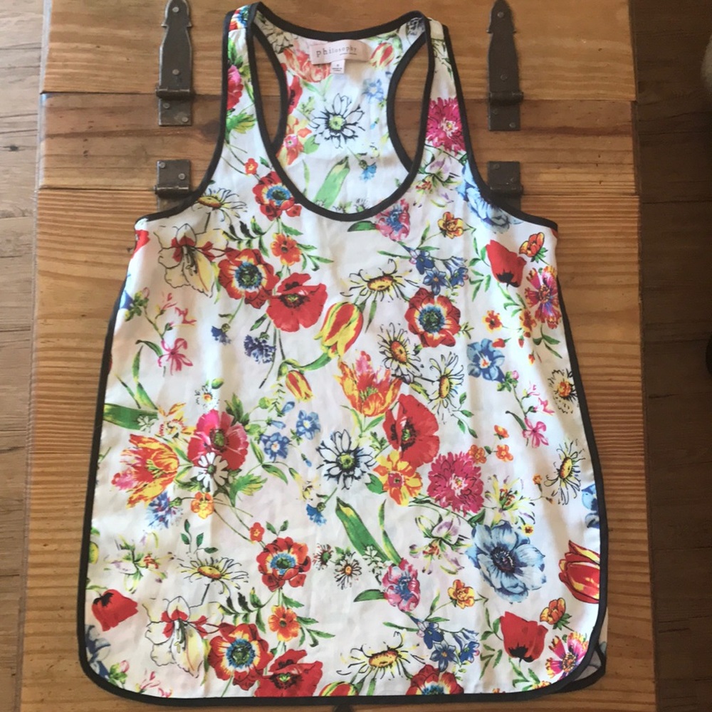Philosophy floral racerback tank
